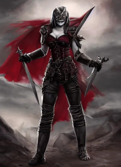 female vampire warrior, full body portrait, sharp Stable Diffusion