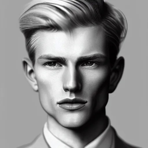 A pencil drawing portrait of a blond young Irish man Stable Diffusion