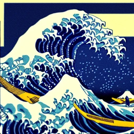 the great wave off kanagawa, cyberpunk Stable Diffusion OpenArt