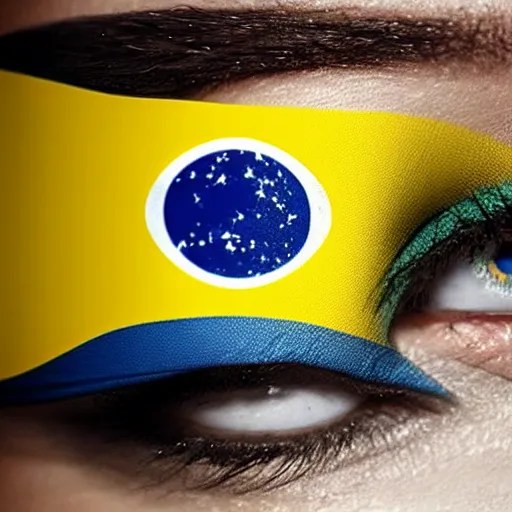 Brazil flag in eye Stable Diffusion OpenArt