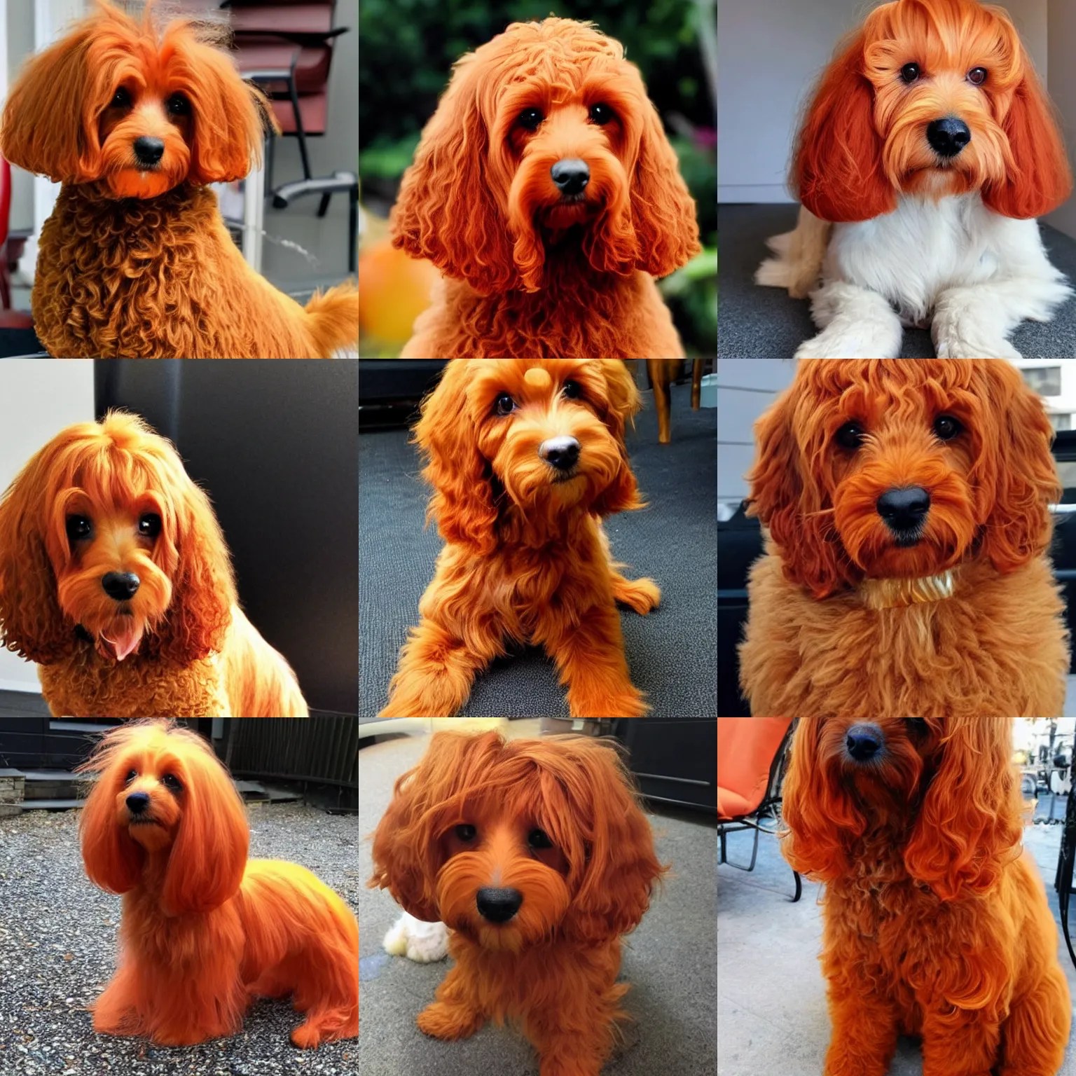 orange haired cockapoo with straight hair Stable Diffusion OpenArt