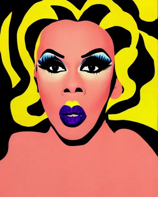 pop art of of drag queen rupaul, portrait,, perfect Stable Diffusion