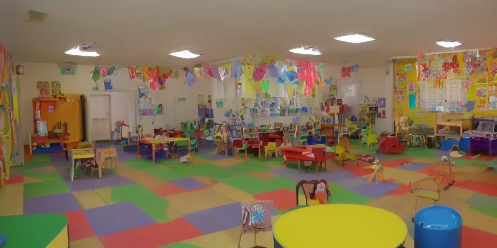 childrens daycare indoors limital space, not well Stable Diffusion