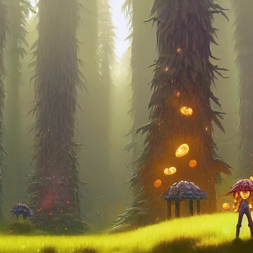 4k Forest Pylon from Terraria Game , Surrounded by Stable Diffusion