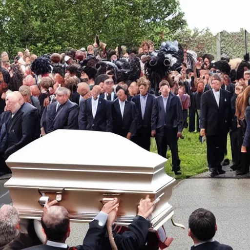 a funeral ceremony for big bird Stable Diffusion OpenArt