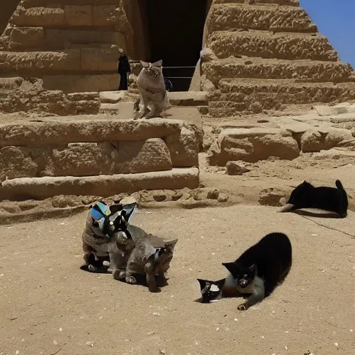 an Egyptian pyramid for cats Stable Diffusion OpenArt