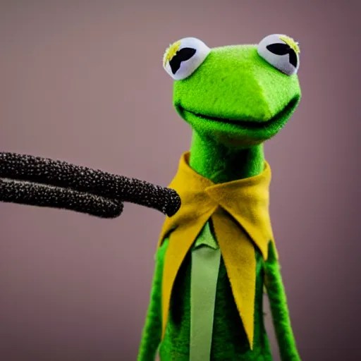 Kermit the frog real life puppet hanged with a rope Stable Diffusion OpenArt