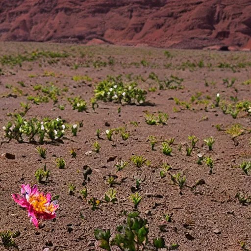 beautiful flower grows in the desert alone Stable Diffusion OpenArt