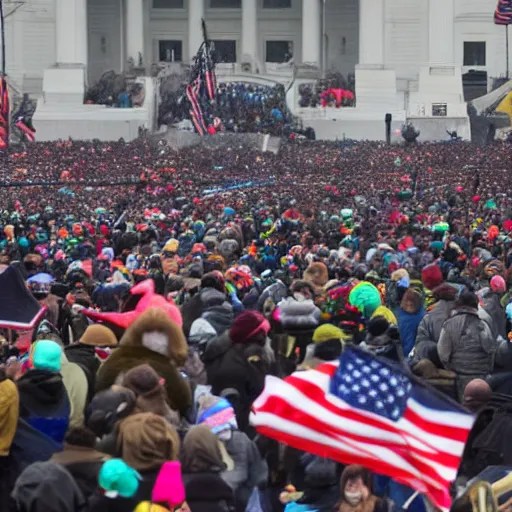 the population of bikini bottom at the january 6 th Stable Diffusion