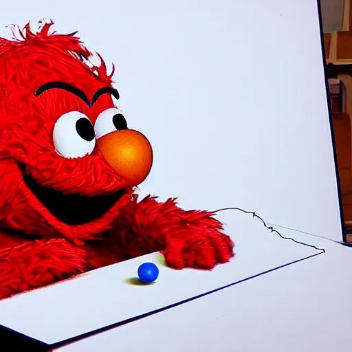 Elmo Playing gutair, hyper realistic, HD, HQ, photo Stable Diffusion