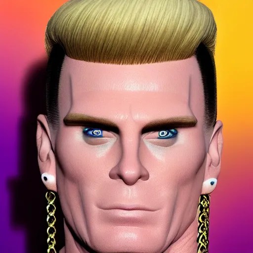 vanilla ice's hair is ice cream but his hair is made Stable Diffusion