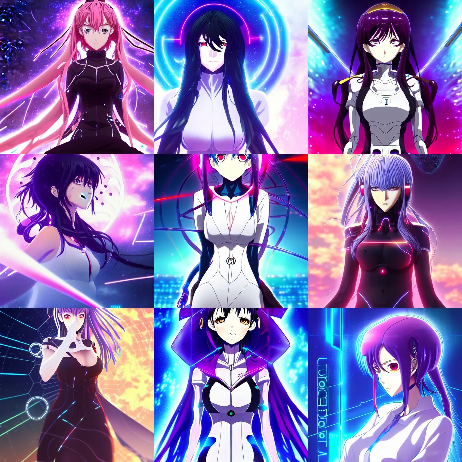 the goddess of artificial intelligence, anime key Stable Diffusion