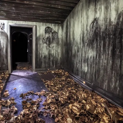 the inside of a haunted house experience for halloween Stable