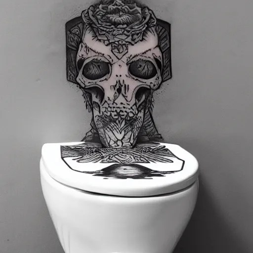 toilet, tattoo ink Stable Diffusion OpenArt