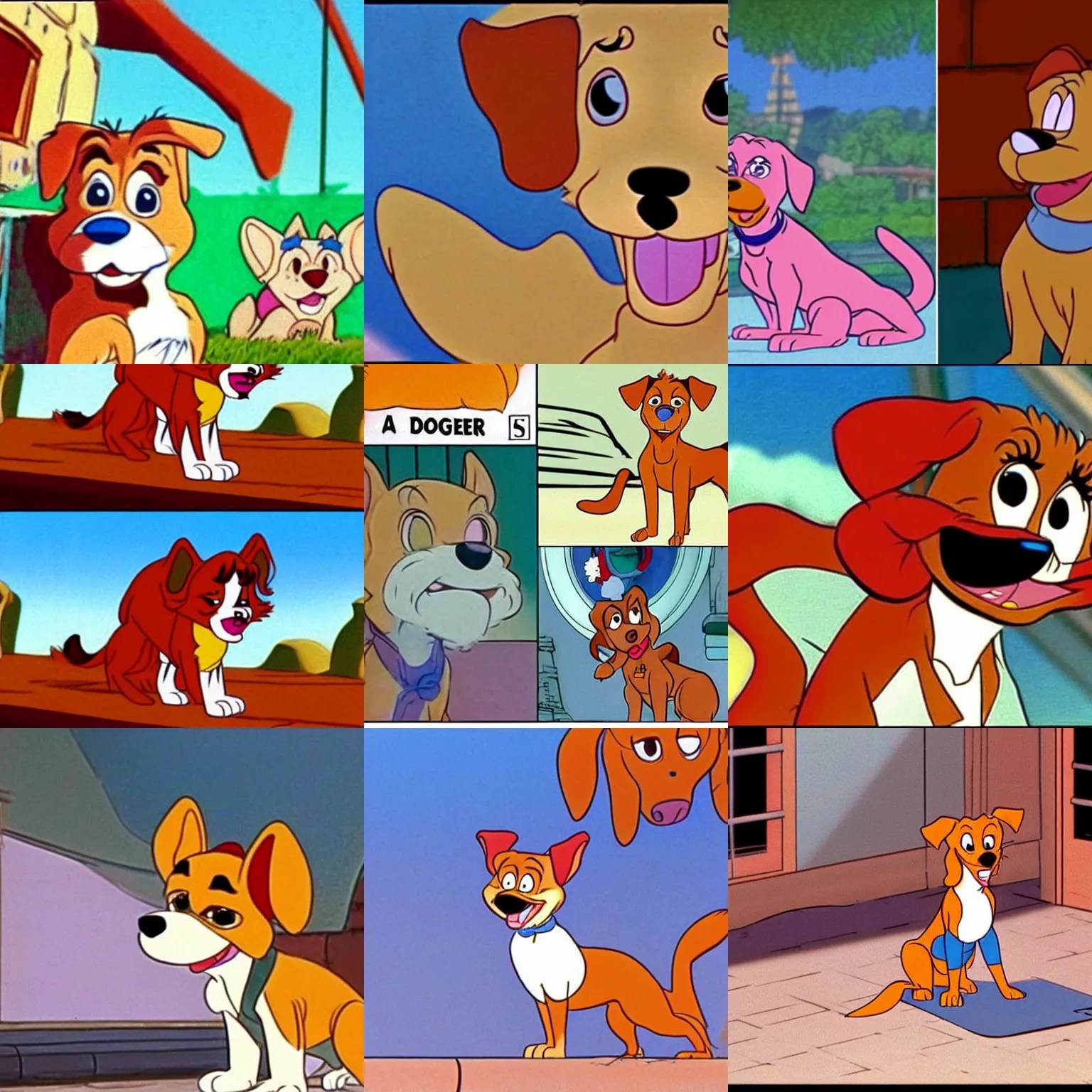 dodger the dog from oliver & company ( 1 9 8 8 ) in Stable Diffusion