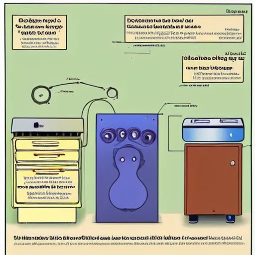 biology textbook diagram about evolution of toaster Stable Diffusion