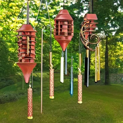 ornamental wind chimes, professional photography Stable Diffusion