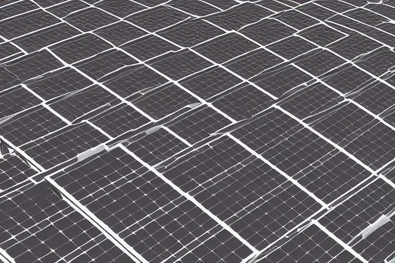 mansard roof illustration, few solar panels on the Stable Diffusion