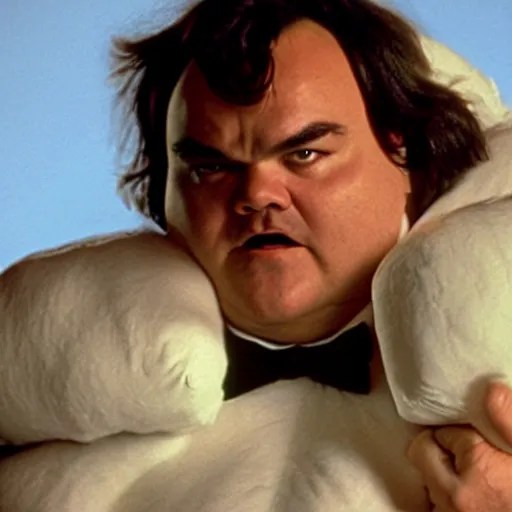 jack black as the stay puff marshmallow man, movie Stable Diffusion