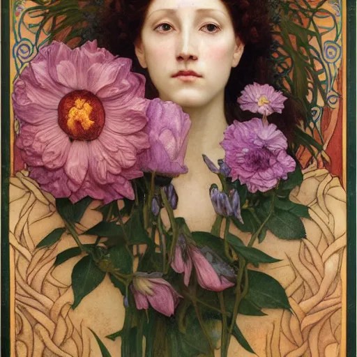 queen of flowers, by annie swynnerton and charlie Stable Diffusion