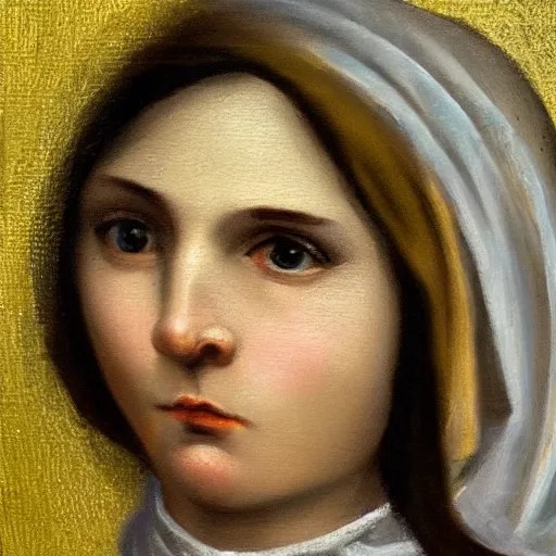 saint mary, close up of face, beautiful and detailed Stable Diffusion