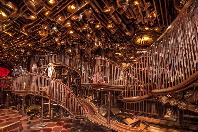 the interior of the organ room at house on the rock in Stable