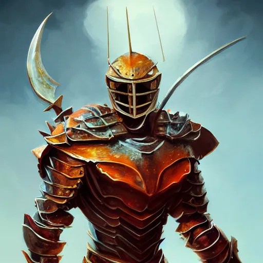 full body shot of the crab knight, portrait, fantasy, Stable