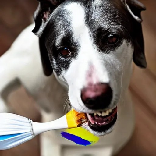 a dog eating paint Stable Diffusion OpenArt