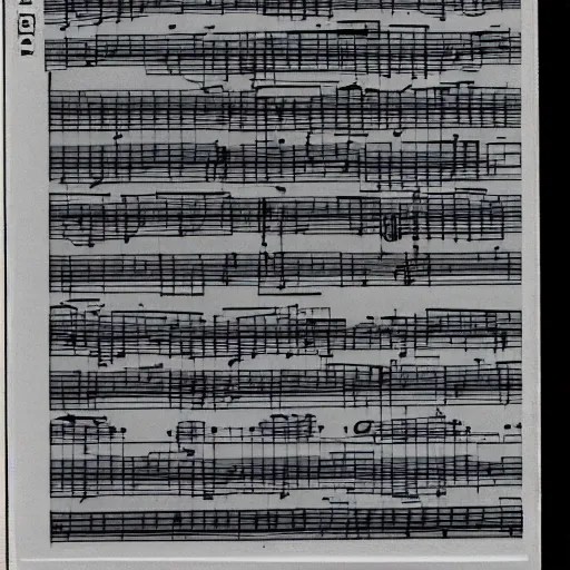 a contemporary concrete music sheet machinery glitchy Stable Diffusion