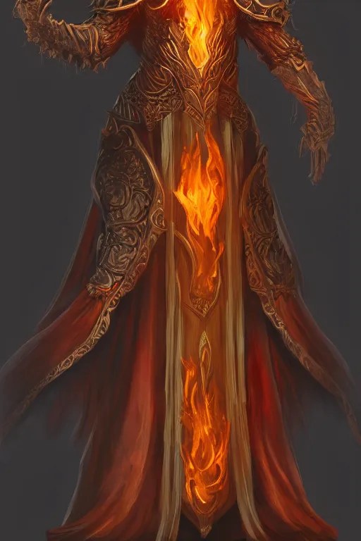 Mage's Robe Imbued with Fire, digital art, trending on Stable Diffusion