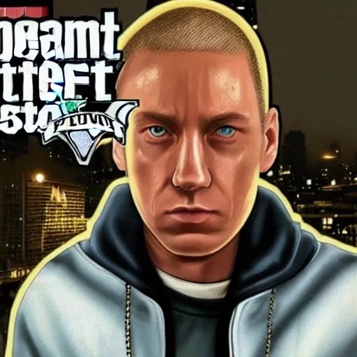 Eminem in the style of GTA V artwork Stable Diffusion OpenArt