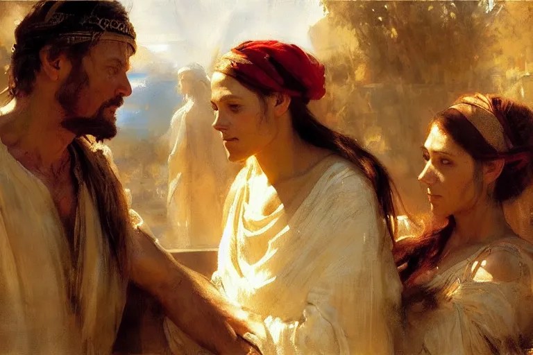 ancient biblical israeli david and bathsheba by anders Stable Diffusion