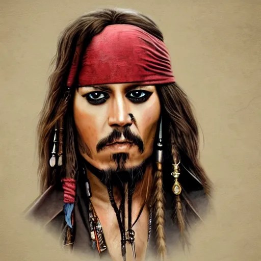 portrait Jack Sparrow dressed like Harry Potter at Stable Diffusion