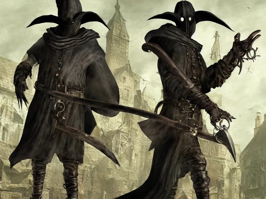 plague doctor in Demon Souls Valley of Defilement Stable Diffusion