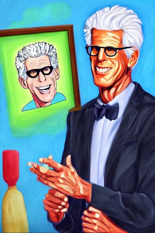 a painting of ted danson in the good place, art by Stable Diffusion