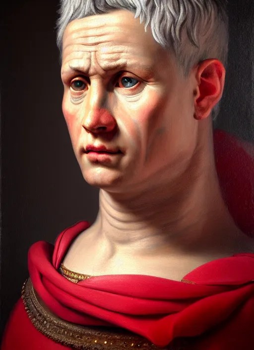 portrait of caesar augustus, detailed realism face in Stable