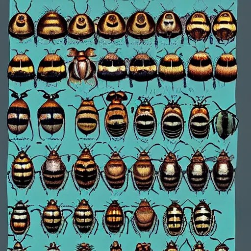 gregor samsa transformed into a carpet beetle insect Stable Diffusion