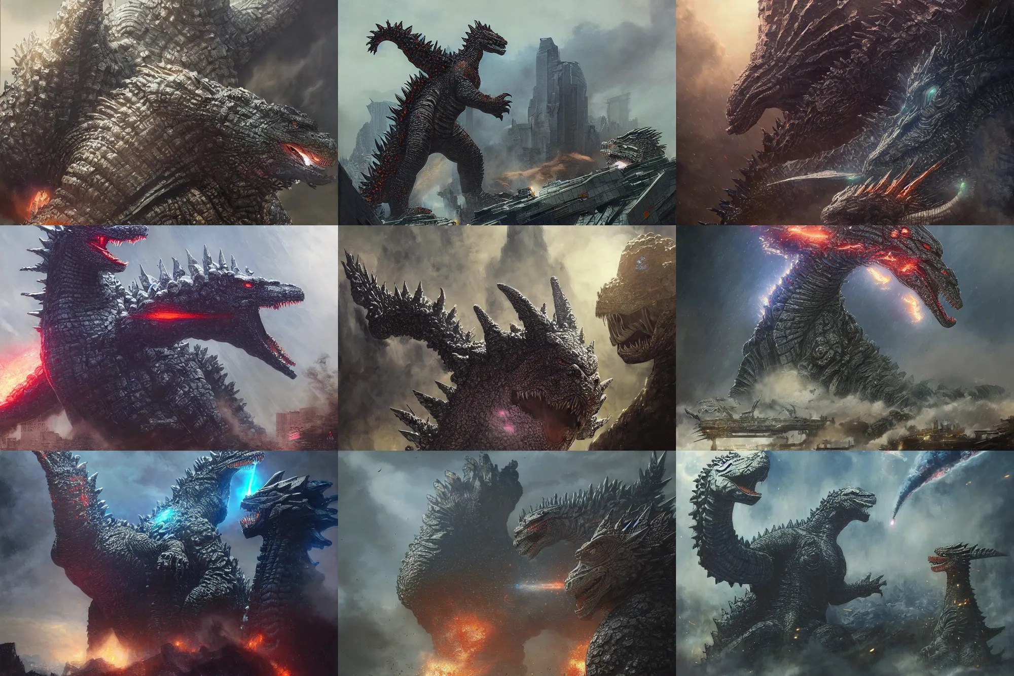 Ultra realistic illustration, godzilla vs Stable Diffusion OpenArt