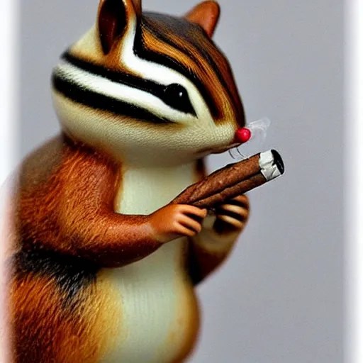 chipmunk smoking cigar, detailed, clean, realistic Stable Diffusion