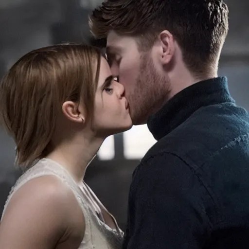 still of emma watson kissing dean in supernatural Stable Diffusion