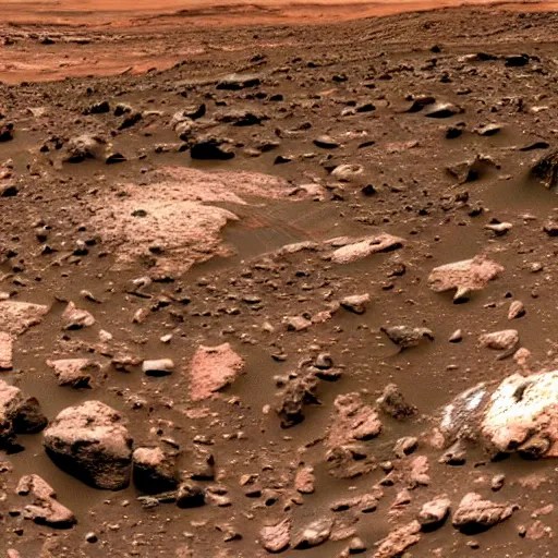 a photograph from Mars Rover of a enormous asteroid Stable Diffusion