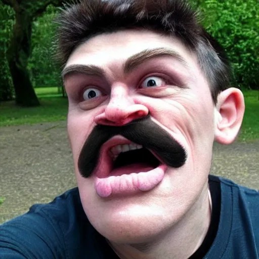 troll face as a real life man, photo Stable Diffusion