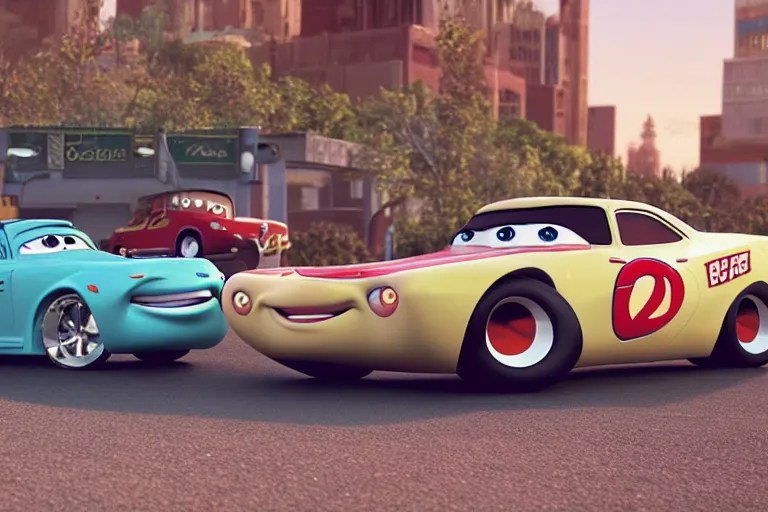 car jesus christ chrysler as a car from cars 2, as a Stable Diffusion