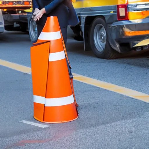 margot robbie stealing a traffic cone, 4 k Stable Diffusion OpenArt