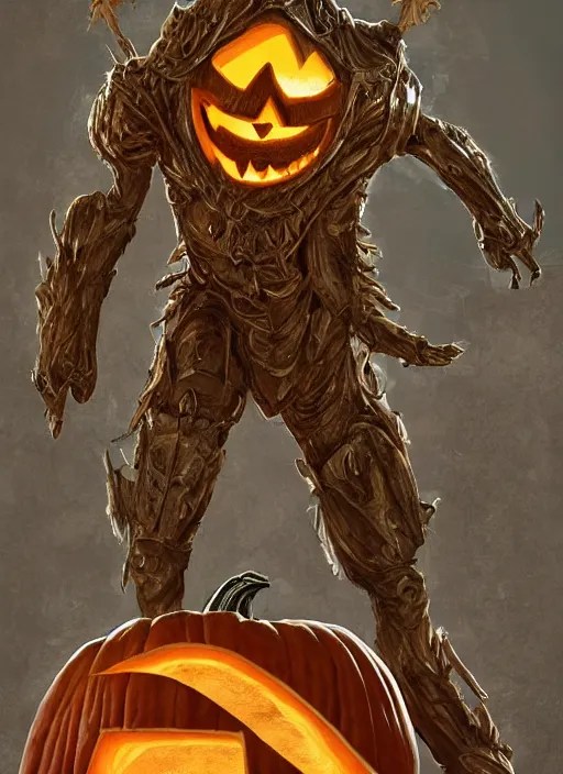 powerful male pumpkin, willem dafoe as pumpkinhead, Stable Diffusion