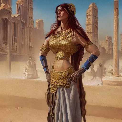 A well dressed sumerian woman in a major Mesopotamian | Stable Diffusion