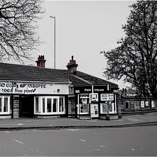 photograph of North Allerton post office as a portal Stable Diffusion
