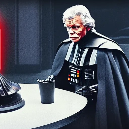 A still of Darth Vader eating at Big Mac, 4k, Stable Diffusion OpenArt