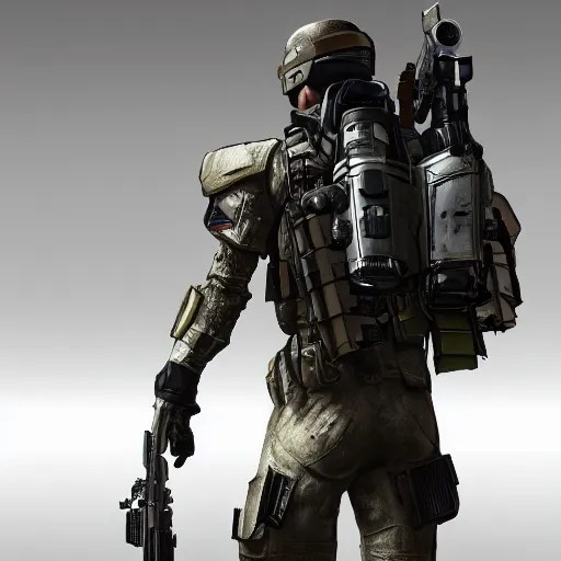 8 k high definition, a photo realistic soldier from Stable Diffusion