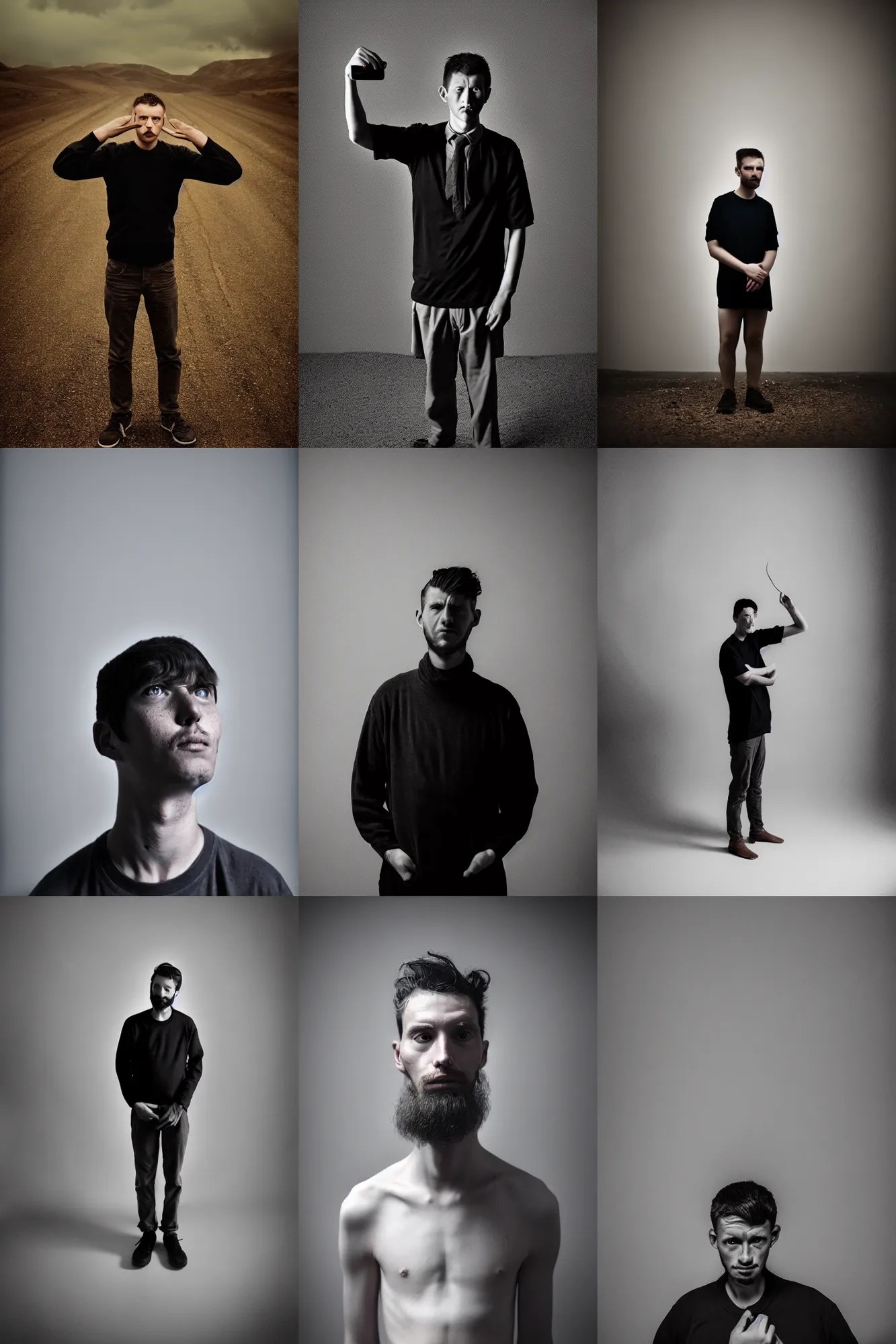 a man posing for a picture, a portrait photograph by Stable Diffusion